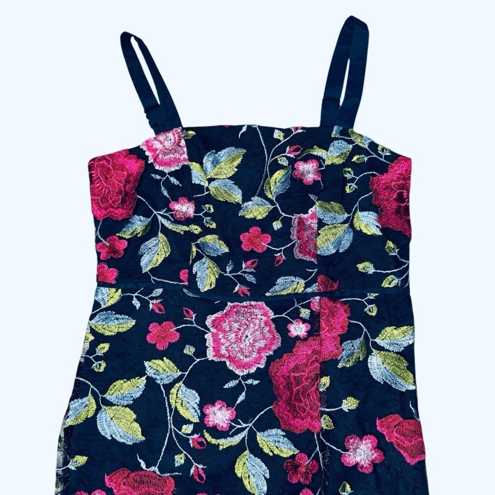 NWT New $158 Sam Edelman Peony Embroidered Midi Dress Size 0 - Picture 4 of 8